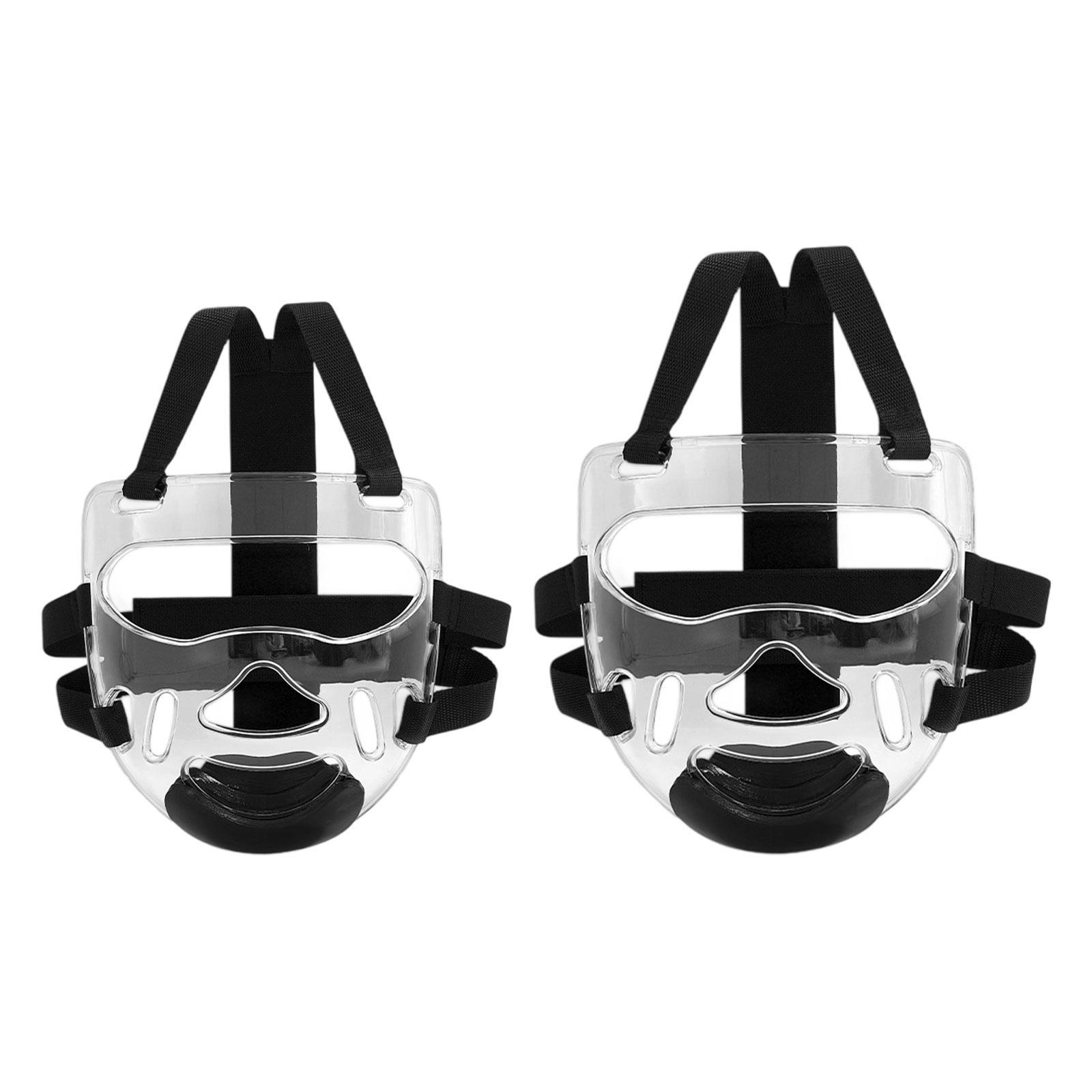 Kids Face Mask - Transparenter Taekwondo-Gesichtsschutz PC-Schaum Kopfschutz Verstellbare Maske